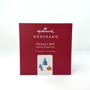 Hallmark Keepsake Disney Cinderella Having a Ball 3pc Ornament Set 2019 Mint